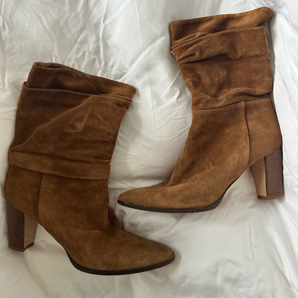 Manolo blahnik calasso brown suede 39 boots 90mm
